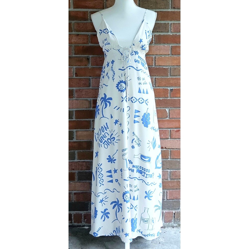 Paper Heart Australia Maxi Sundress Halter Neckline  Sun Beach Cocktails Sz M